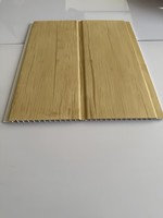 Panel de techo de PVC con efecto de madera, 250mm de ancho, 300mm de ancho para decoración interior, sistema de instalación de lengüeta y ranura