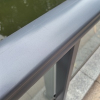 Garde-corps résidentiel à double vitrage en alliage d'aluminium à long service main courante résistante aux intempéries pour escalier extérieur Villa Riverbank