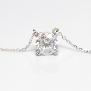 18K gioielli 2ct taglio cuscino Moissanite diamante ciondolo collana per le donne classico 4 artigli in oro massiccio Moissanite ciondolo <span class=keywords><strong>nome</strong></span> - Product Image 1