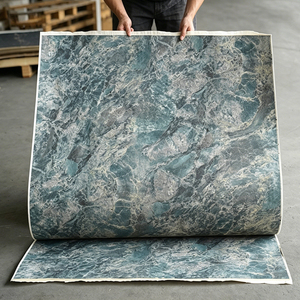 Panel de Piedra Polimérica Translúcida Ecológica con Vetas de Mármol para Vestíbulo de Hotel - Product Image 1