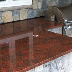 Granito rojo Restaurante Centro comercial Azulejo Patio Losa Apartamento Encimera Granito Piedra - Product Image 4