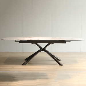Moderno <span class=keywords><strong>tavolo</strong></span> da pranzo <span class=keywords><strong>in</strong></span> ceramica bianca SDT2034 <span class=keywords><strong>con</strong></span> <span class=keywords><strong>gambe</strong></span> <span class=keywords><strong>in</strong></span> <span class=keywords><strong>metallo</strong></span> casa soggiorno cucina uso per il bagno dell'hotel pannello di <span class=keywords><strong>legno</strong></span> stile - Product Image 2