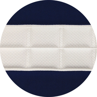 Dernier design tendance PL355, tissu de bordure de matelas bicolore bleu marine et motif brique