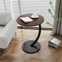Table d'appoint ronde en bois moderne et luxueuse, amovible, petite, pour salon, chambre à coucher, table basse