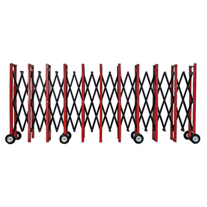 Cancello girevole mobile in acciaio 5 m * 1 m recinzione per cancello temporaneo telescopico palo in acciaio verniciato a polvere e guardrail di isolamento in rete - Product Image 1