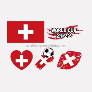 Pegatinas <span class=keywords><strong>de</strong></span> la Bandera <span class=keywords><strong>de</strong></span> Croacia 2026, Impermeables y Ecológicas, Impresión con Troquelado, Laminación Brillante, Tatuaje Temporal <span class=keywords><strong>de</strong></span> Bandera y Corazón - Product Image 5