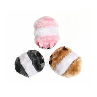 Jouet Électrique Interactif pour Chat et Hamster avec Anneau de Tirage, Souris en Peluche Moelleuse à Mouvement Automatique, Jouet de Chasse Interactif pour Chaton