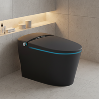 WC intelligent électrique automatique avec bidet intégré, couleur blanche, à poser au sol, ouverture automatique
