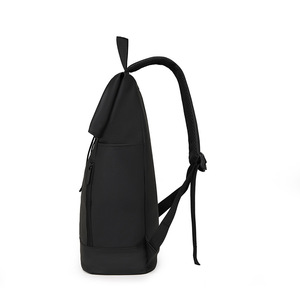 Custom Cross-border European and American Source <b>Black</b> Roll-up Bag Urban Simple Business Roll Cover Film <b>Backpack</b> Men's Bag - Product Image 2