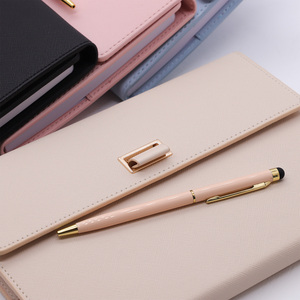 Cuadernos de diario de cuero PU planificador de negocios A5 de lujo personalizado con caja de regalo de bolígrafo - Product Image 4