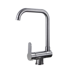 Kitchen Faucet Single Handle Ceramic Valve 360 Degree Rotate Modern <b>Deck</b> Mounted Gunmetal Gray - Product Image 2