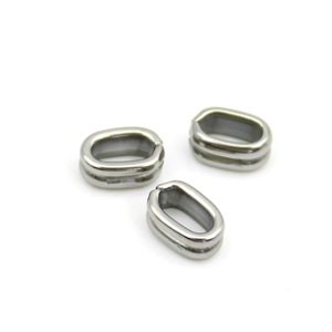 Stainless Steel Oval Positioning <b>Ring</b> 6x4mm Flat Wire Sleeve <b>Spacer</b> Bead For DIY Bracelet Necklace Jewelry Making Accessories - Product Image 4