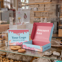 Boîte à gâteaux en papier écologique de luxe, boîte à beignets personnalisée imprimée, matériaux recyclés pour les biscuits, la pâtisserie, les aliments, l'emballage cadeau