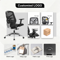 Kabel Chaise de bureau ergonomique Chaise de direction à dossier moyen certifié Bifma avec fonction pivotante Chaise de direction en maille de nylon