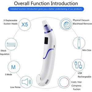 Aspirateur électrique professionnel pour points noirs et pores, avec compresses froides et chaudes, pour soins de beauté - Product Image 3