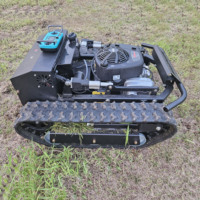 Tondeuse à gazon automotrice à chenilles de 60 cm et 100 cm, tondeuse à gazon automatique à télécommande à essence