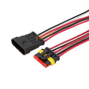 汽车灯电缆<span class=keywords><strong>2</strong></span>/3/4/5/6/8引脚Tyco公母防水汽车灯线束 - Product Image 3