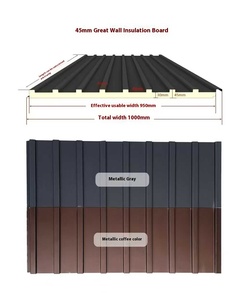 Paneles Sándwich para Techos, Aislantes, de Aluminio, para Exteriores, de Poliuretano, Impermeables, Marca Great Wall, Venta al Por Mayor - Product Image 5