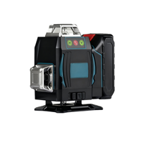 Niveau laser industriel 4D à 360 degrés, 16 lignes, faisceau croisé vert, largeur de ligne 1-2 mm, alimenté par batterie au lithium, électronique