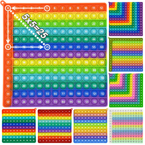 Juego de Mesa Educativo de Matemáticas con Números y Letras del Tablero de Multiplicar 12*12, Juguete Sensorial de Burbujas Pop Push, Venta al por Mayor - Product Image 1