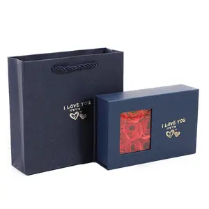 사용자 정의 크리 에이 티브 9 장미 고품질 럭셔리 로맨틱 발렌타인 데이 장미 선물 상자 선물 포장지 상자