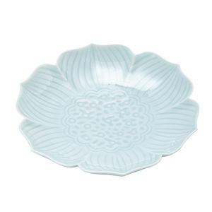 Assiette à fruits en céramique en forme de lotus, design floral en porcelaine, pour salon de thé ou usage domestique - Product Image 5