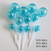 Décoration de gâteau en forme de boule colorée en perles, mini ballon pour mariage, anniversaire, fête prénatale, fête d'anniversaire