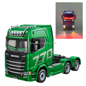 HuiNa 1501 Camión de Transporte Pesado <span class=keywords><strong>Scania</strong></span> 770S V8 <span class=keywords><strong>6x6</strong></span> a Escala 1:18, 2.4G, 19 Canales, Semirremolque de Aleación con Luces - Product Image 4