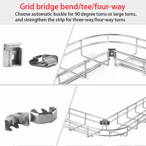 Bandeja de cable de malla de alambre de cesta de acero inoxidable liso de alta calidad personalizada para tendido de cables de varios tamaños - Product Image 5
