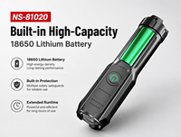 Lampe torche LED rechargeable par USB 1000 lumens, lampe de poche d'urgence pour la plongée, l'intérieur et l'extérieur, avec batterie 18650, corps en ABS, indice de protection IP55