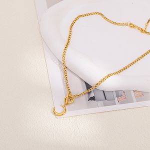 Mode femmes bijoux en acier inoxydable <span class=keywords><strong>collier</strong></span> 18K OT boucle géométrique <span class=keywords><strong>collier</strong></span> <span class=keywords><strong>à</strong></span> <span class=keywords><strong>l</strong></span>'<span class=keywords><strong>envers</strong></span> <span class=keywords><strong>lune</strong></span> pendentif <span class=keywords><strong>collier</strong></span> - Product Image 4