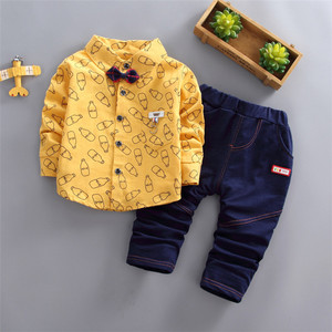 Ensemble de vêtements pour enfants, vêtements pour garçons en bas âge, chemise à manches longues et jean, ensembles de vêtements pour garçons - Product Image 2