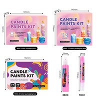 24 Farben DIY 3D Kerzen-Malstifte Set Fensterglas-Malstifte Ungiftige Relief-Markierstifte für Kinder Bastelgeschenk