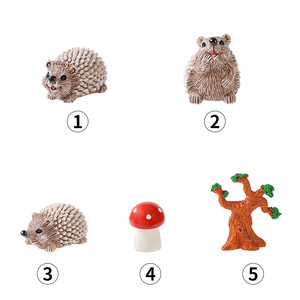 Mini Erizos de Resina, Adornos de Animales para Decoración del Hogar, Accesorios Ecológicos para Paisajes, Estilos A B C D E WX 20250409 - Product Image 4