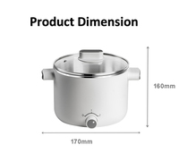 Mini marmite électrique multifonction de protection contre la surchauffe et le sec de 1.5 litres personnalisée pour la maison et le dortoir