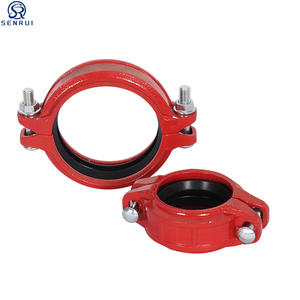 RAL3000 도장된 연성 주철 홈이 있는 리듀싱 커플링 파이프 피팅 엘보 티 화재 보호 소방 시스템용 - Product Image 5