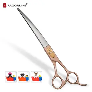 Pet Curved Chunkers 9cr Pet Scissors SUS440C Silver 7.0 Inch Curved Thinning Shears