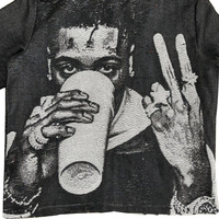 Blouson Vintage Personnalisé Printemps Célèbre Rap Star Imprimé Artistique Tissé Vêtement d'Extérieur Homme