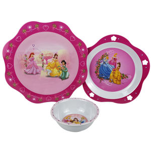 Assiette de fruits en plastique mélamine pour enfants, nouvelle collection de princesse 6/8 pièces - Product Image 3