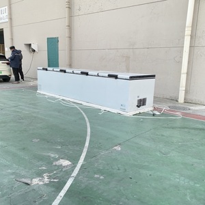 Gabinete de Hielo abierto superior del congelador de pecho profundo horizontal comercial de tres/cuatro puertas para exhibir la carne de pescado utilizada para congelar - Product Image 2