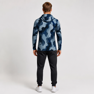 Men's <b>Long</b> <b>Sleeve</b> Camouflage Hooded Fishing <b>Shirt</b> UPF 50 Quick Dry Pullover Top - Product Image 4