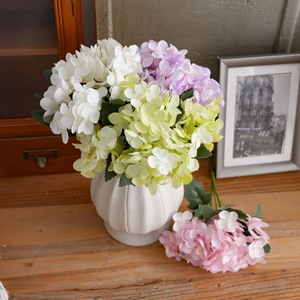 ช่อดอกไฮเดรนเยียประดิษฐ์ CallaFloral สีขาว ชมพู เขียว ม่วง ทำจากโพลีเอสเตอร์ สำหรับตกแต่งภายในบ้าน งานแต่งงาน และตกแต่งบ้าน - Product Image 2