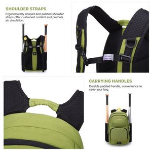Free Sample BSCI Softball Backpack Bat <b>Bag</b> <b>Kids</b> Youth Sport Baseball Backpack <b>Bag</b> Wholesale Price - Product Image 4