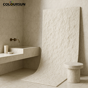 Chất lượng cao linh hoạt nhân tạo Đá Thạch Anh Hiện Đại 3D thiết kế cho bên ngoài bức tường trang trí Cut-to-Size ứng dụng cho biệt thự - Product Image 2