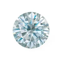 Gems promoção pedra preciosa corte redondo, cor azul intensa solta real colorida moissanite luz azul moissanite gems