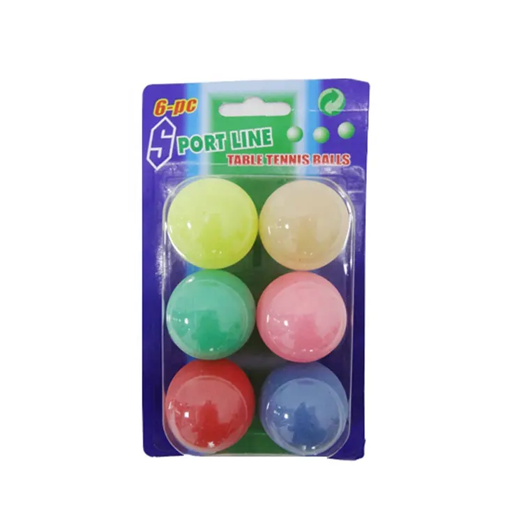 Colorful Plastic Beer Ping Pong Table Tennis Balls 40ミリメートル38ミリメートルCustom Logo Print Packing 6個Blue Green Yellow Pink Beerpong Ba