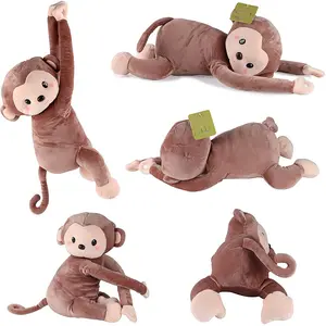 2024 Custom The Factory With Logo Plush Monkey Toys Soft Toys With Softness Material Stuffed Monkey For Kids Gift