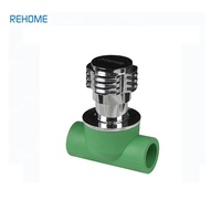 Vanne à boisseau sphérique femelle 1/2 de 32 mm en PPR (polypropylène) pour matériaux de plomberie sur mesure, raccords de tuyauterie en plastique pour l'alimentation en eau