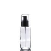 Flacon en verre transparent pour cosmétiques, soins pour la peau, bouteille à pompe vide, lotion corporelle, 20ml, 30ml, 60ml, 100ml, 10 pièces