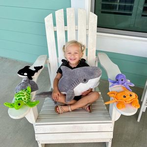Con rối tay tùy chỉnh mô phỏng Thú nhồi bông động vật biển sang trọng tay con rối Đồ chơi Cá Hề cá nhiệt đới chim cánh cụt bạch tuộc đồ chơi OEM - Product Image 4